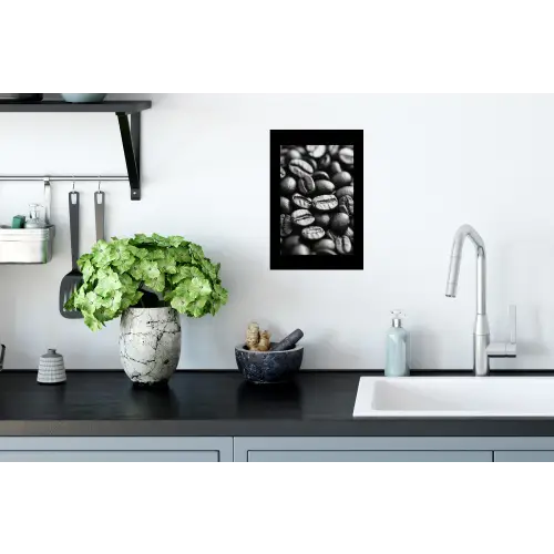 Koffiebonen - Zwart - Vintage Muursticker klein -keuken