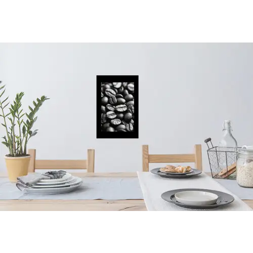 Koffiebonen - Zwart - Vintage Muursticker klein -eettafel