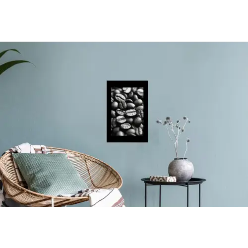Koffiebonen - Zwart - Vintage Muursticker klein -plant