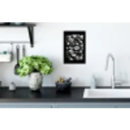 Koffiebonen - Zwart - Vintage Muursticker klein -keuken