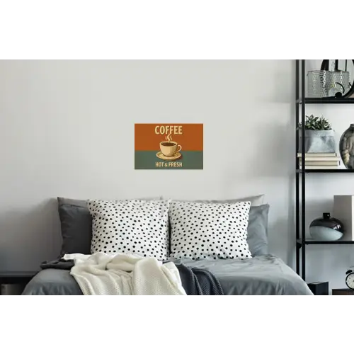 Koffie - Kop - Vintage - Quote Muursticker klein -slaapkamer