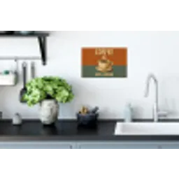 Koffie - Kop - Vintage - Quote Muursticker klein -keuken