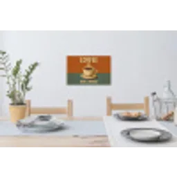 Koffie - Kop - Vintage - Quote Muursticker klein -eettafel