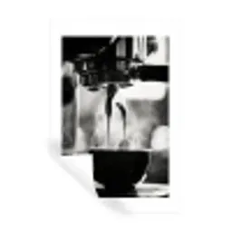 Coffee - Espresso - Koffiemachine - Kop Muursticker klein -3d
