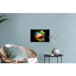 Koffie - Graffiti - Drinken - Abstract Muursticker klein -plant