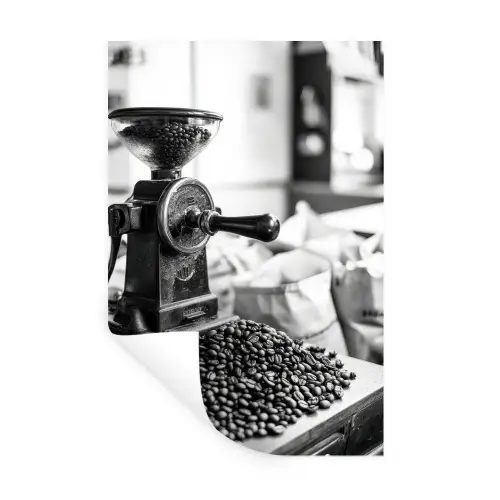 Koffiemolen - Gemalen - Vintage Muursticker klein -3d