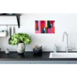 Kleurvakken - Recht - Rond - Abstract Muursticker klein -keuken