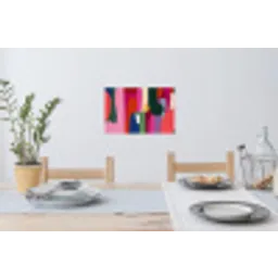 Kleurvakken - Recht - Rond - Abstract Muursticker klein -eettafel