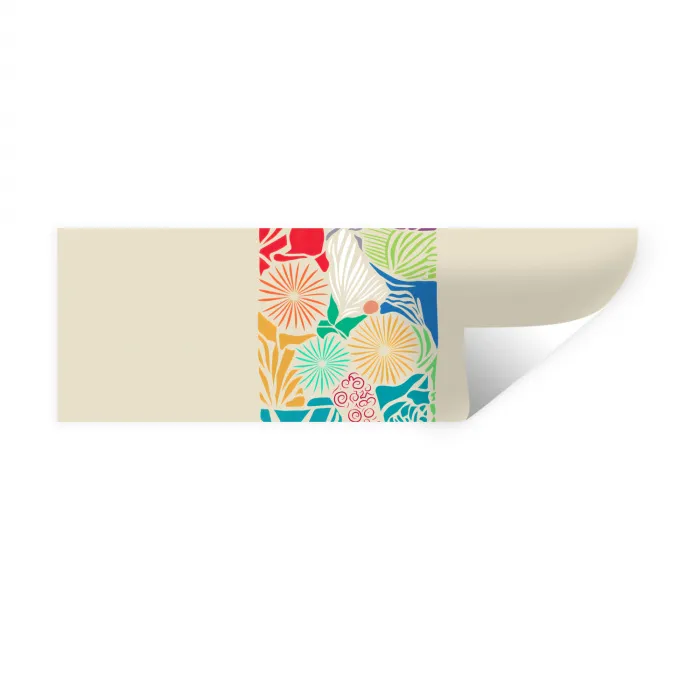 Kleurrijk - Abstract - Bloemen - Patronen Muursticker klein -3d