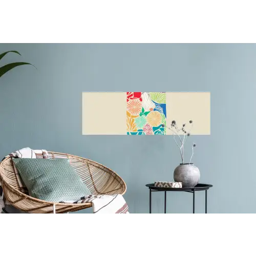 Kleurrijk - Abstract - Bloemen - Patronen Muursticker klein -plant