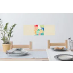 Kleurrijk - Abstract - Bloemen - Patronen Muursticker klein -eettafel