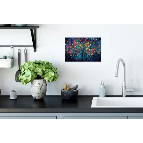 Kleurrijk - Boom - Magisch - Abstract Muursticker klein -keuken
