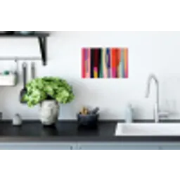 Kleurbanen - Verticaal - Kleurrijk Muursticker klein -keuken