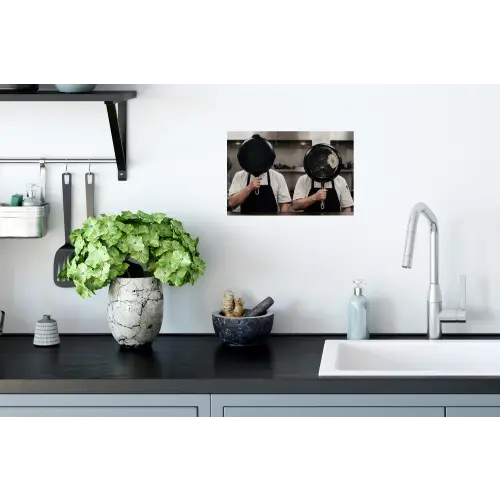 Koks - Koekenpannen - Keuken Muursticker klein -keuken