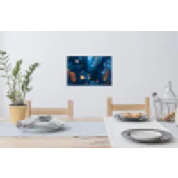 Koraalrif - Vissen - Oceaan - Blauw Muursticker klein -eettafel