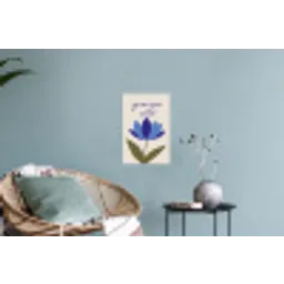 Korenbloem - Valentijn - Bloem - Blauw Muursticker klein -plant