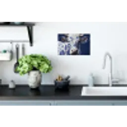 Koe - Delfts - Blauw - Artistiek Muursticker klein -keuken