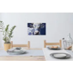 Koe - Delfts - Blauw - Artistiek Muursticker klein -eettafel