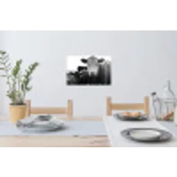 Koeien - Zwart - Wit Muursticker klein -eettafel
