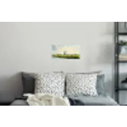 Koeien - Windmolen - Weide - Blauw Muursticker klein -slaapkamer