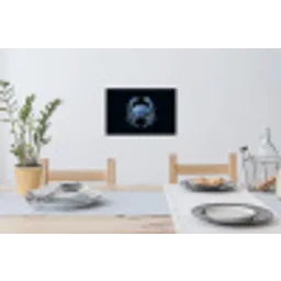 Krab - Delfts blauw - Dieren Muursticker klein -eettafel