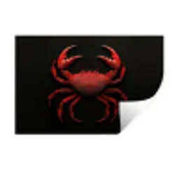 Krab - Rood - Vissen - Schaaldieren Muursticker klein -3d