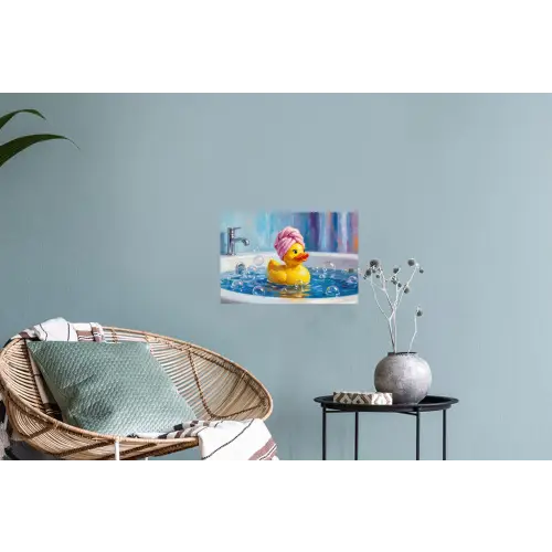 Creatief - Badeend - Kleurrijk Muursticker klein -plant