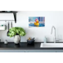 Creatief - Badeend - Kleurrijk Muursticker klein -keuken