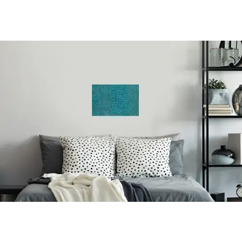 Krokodillenleertextuur - Blauw - Exotisch Muursticker klein -slaapkamer