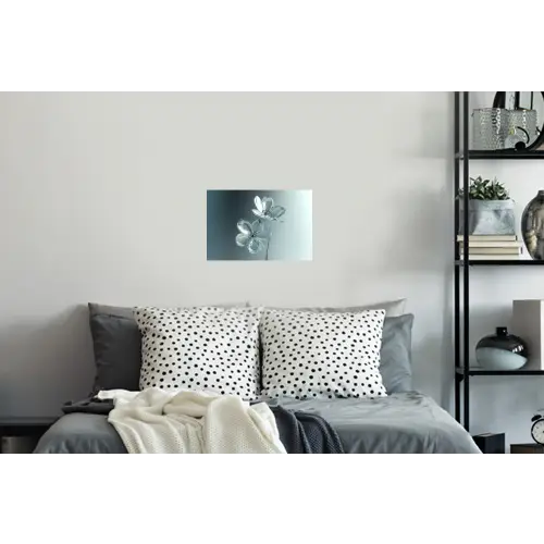 Kristal - Bloemen - Grijs Muursticker klein -slaapkamer