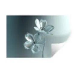 Kristal - Bloemen - Grijs Muursticker klein -3d