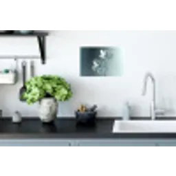 Kristal - Bloemen - Grijs Muursticker klein -keuken