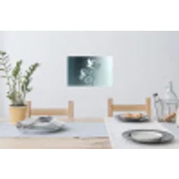 Kristal - Bloemen - Grijs Muursticker klein -eettafel
