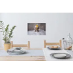 Welpje - Bad - Geel Muursticker klein -eettafel
