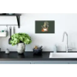 Kop - Bloemen - Groen - Koffie Muursticker klein -keuken