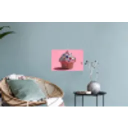 Cupcake - Kleurrijk - Edelstenen Muursticker klein -plant