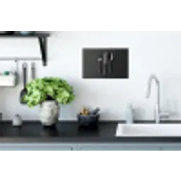Bestek - Zwart Muursticker klein -keuken