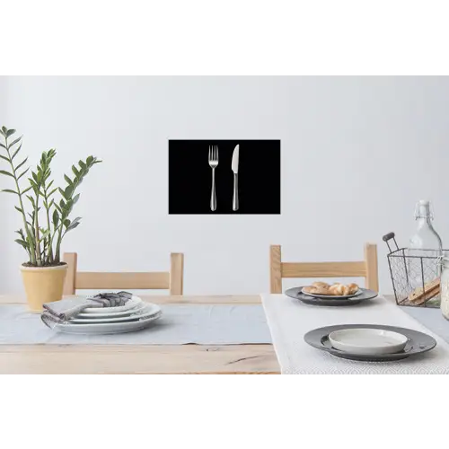 Bestek - Klassiek - Elegant Muursticker klein -eettafel