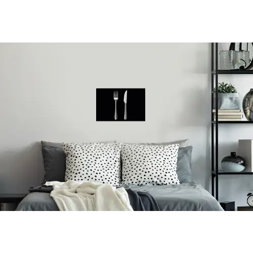 Bestek - Klassiek - Elegant Muursticker klein -slaapkamer