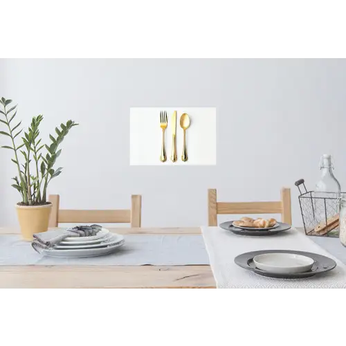 Bestek - Goud Muursticker klein -eettafel