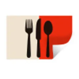 Bestek - Rood - Wit Muursticker klein -3d
