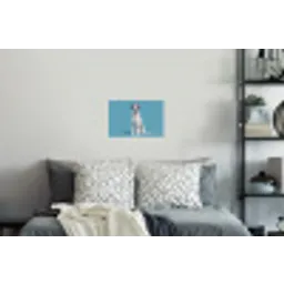 Dalmatiër - Zonnebril - Blauw Muursticker klein -slaapkamer