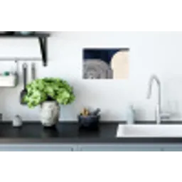 Donkerblauw - Abstract - Lijnen Muursticker klein -keuken