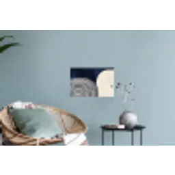 Donkerblauw - Abstract - Lijnen Muursticker klein -plant