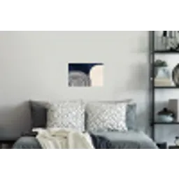 Donkerblauw - Abstract - Lijnen Muursticker klein -slaapkamer