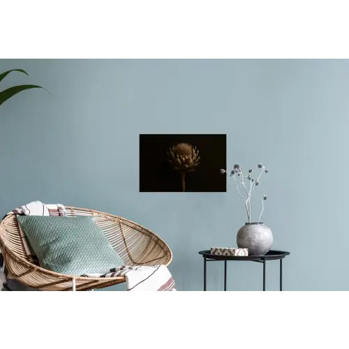 Donkerbruin - Bloem - Textuur - Artisjok Muursticker klein -plant