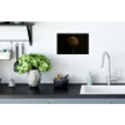 Donkerbruin - Bloem - Textuur - Artisjok Muursticker klein -keuken