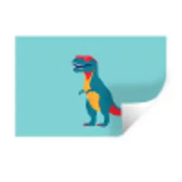 Dinosaurus - Blauw - Zonnebril Muursticker klein -3d