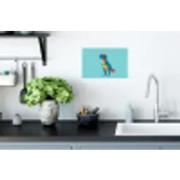Dinosaurus - Blauw - Zonnebril Muursticker klein -keuken