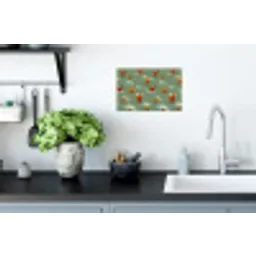 Dinosaurussen - Wolken - Sterren - Oranje Muursticker klein -keuken